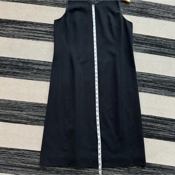 HW New York Womens Black Short Sleeve V-Neck Wool Sheath Midi Dress Size‎ 14 - Picture 10 of 12